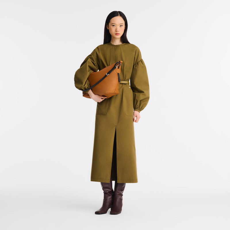 Longchamp Le Slouchy M Hobo bag Cashew - Leather outlook