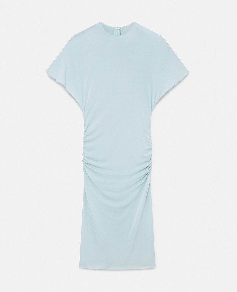 Strong Shoulder Short-Sleeve Midi Dress 1