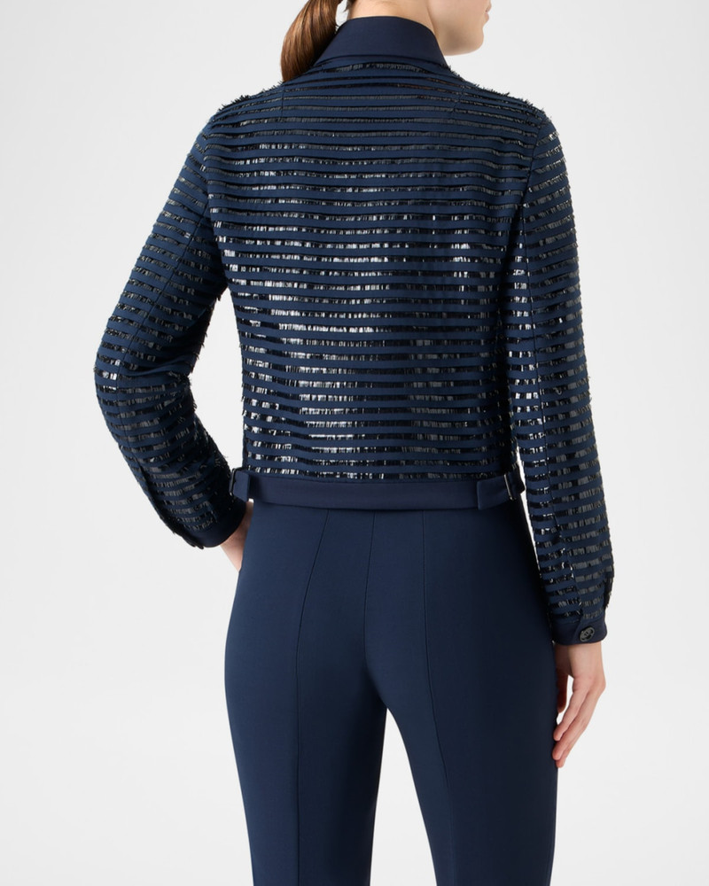 Peer Metallic Fringed Single-Breasted Jacket 3