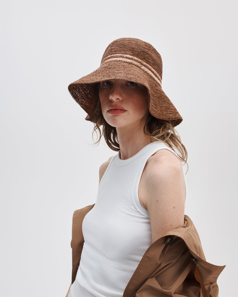 rag & bone Jade Raffia Bucket Hat outlook