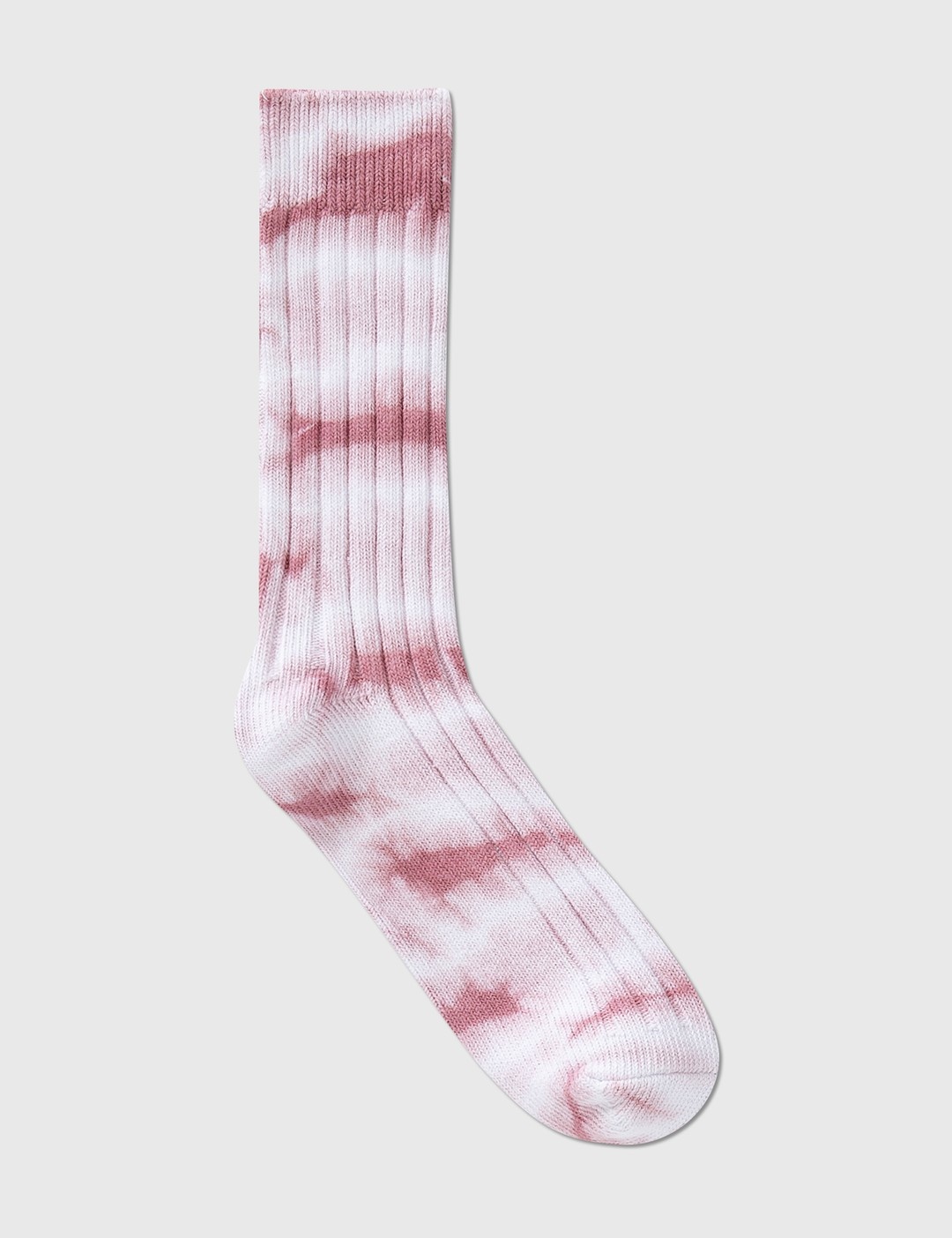 DYED RIBBED CREW SOCKS - 6