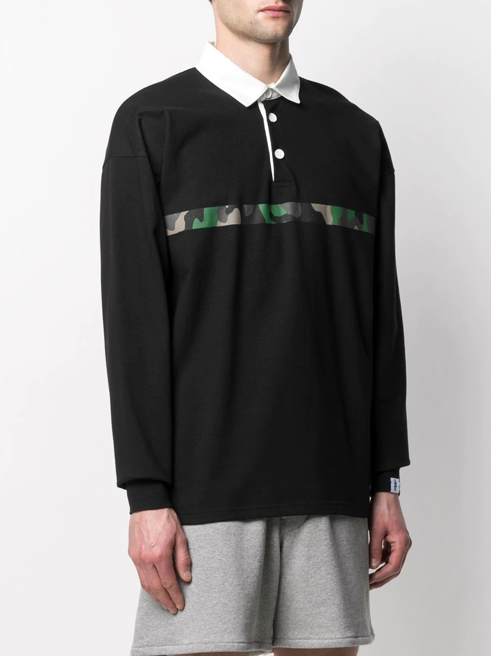 horizontal-stripe rugby sweatshirt - 3