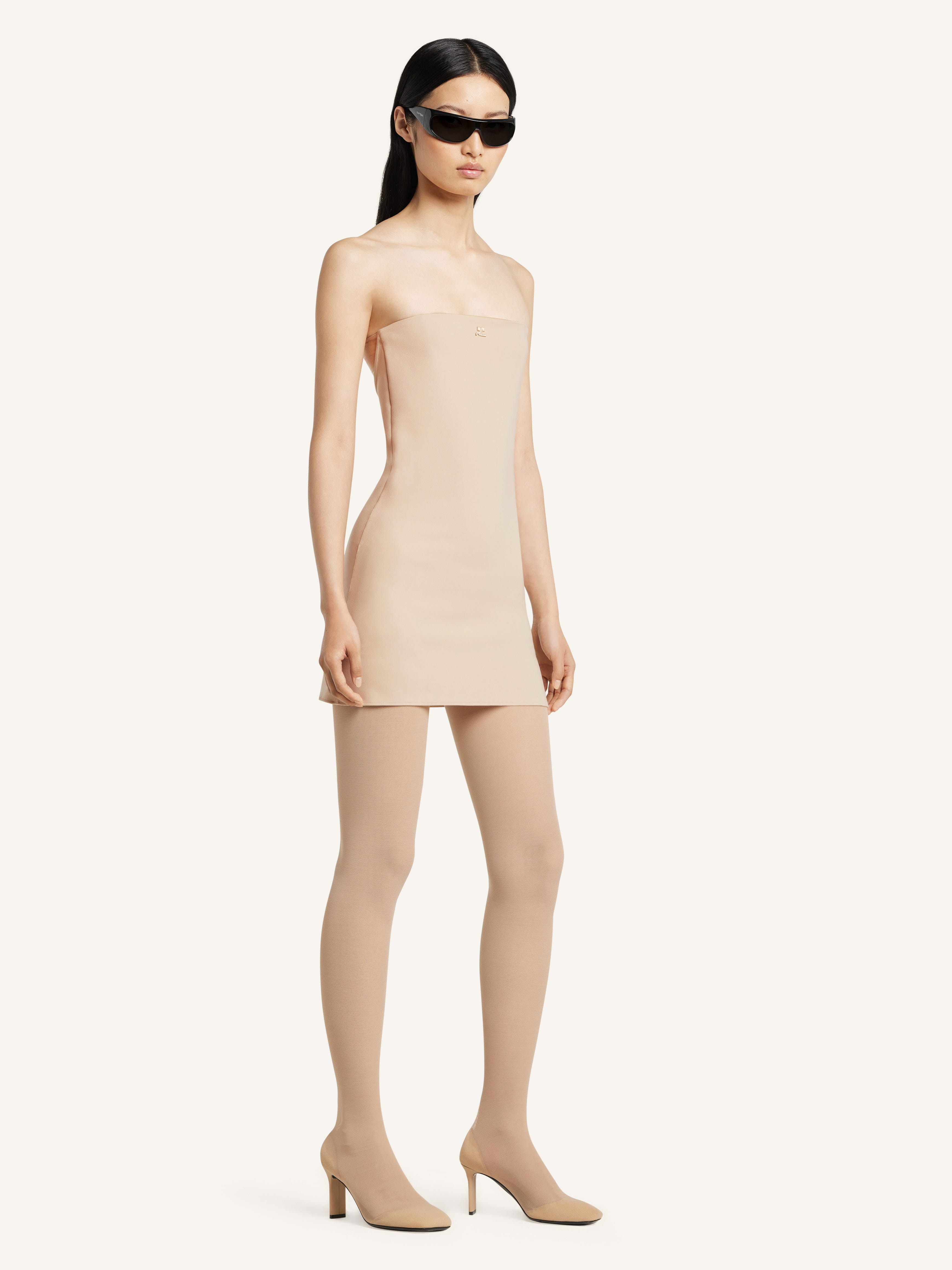 BUSTIER LINGERIE JERSEY DRESS - 3