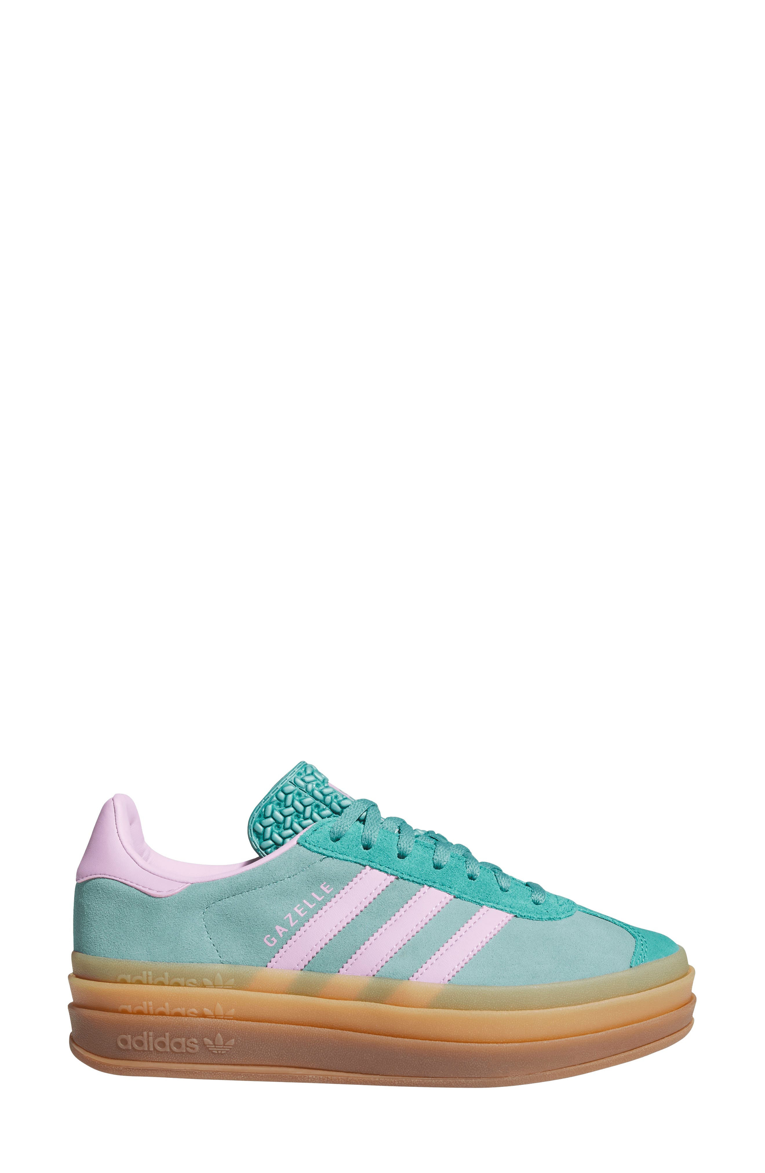 adidas Gazelle Bold Platform Sneaker in Powder Teal/Lilac/Pure Teal at Nordstrom - 3
