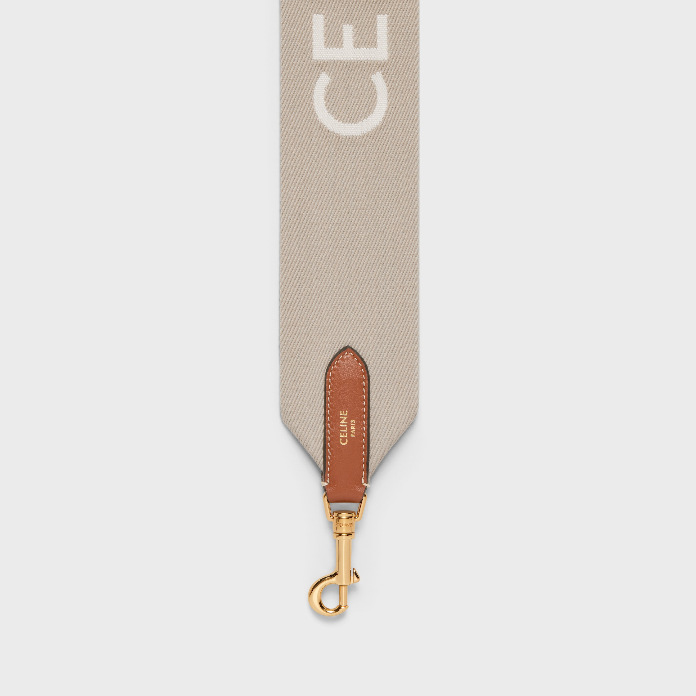 Short Strap in Wool with Celine jacquard with GOLD FINISHING - 3