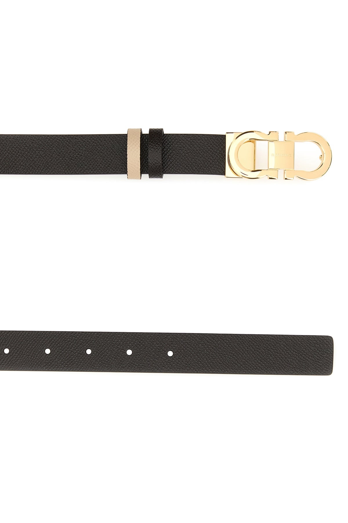 Brown leather reversible belt - 2