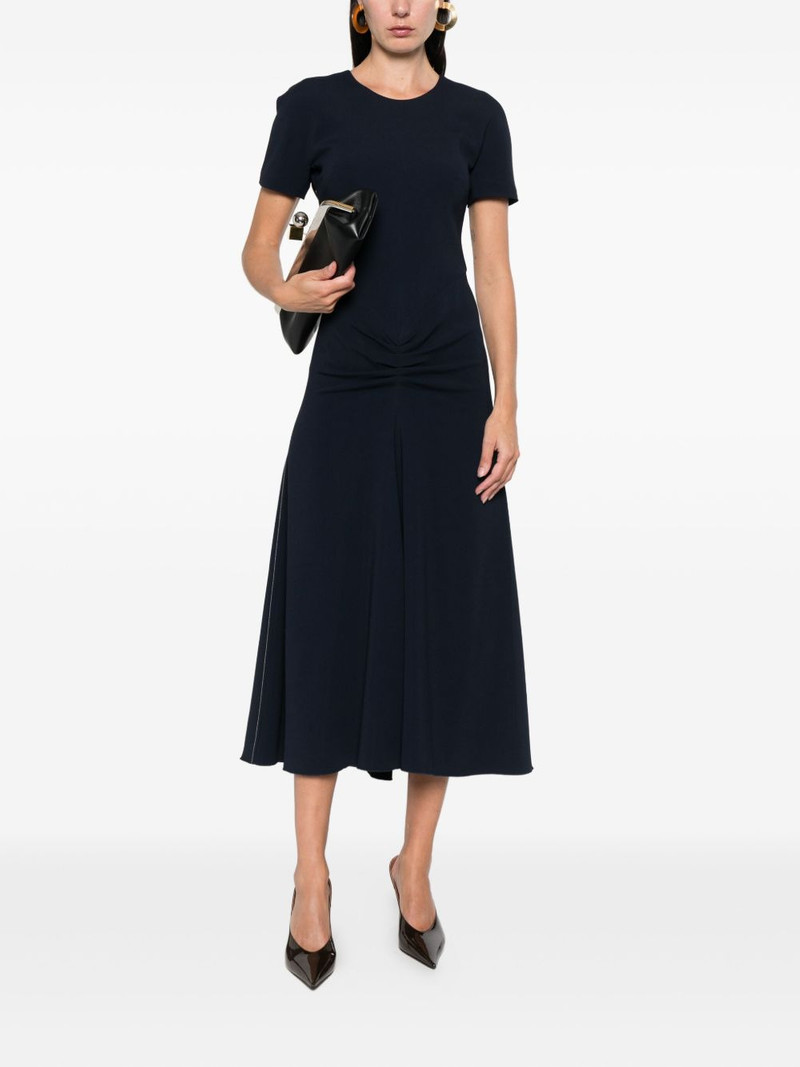 Victoria Beckham short-sleeve gathered dress outlook