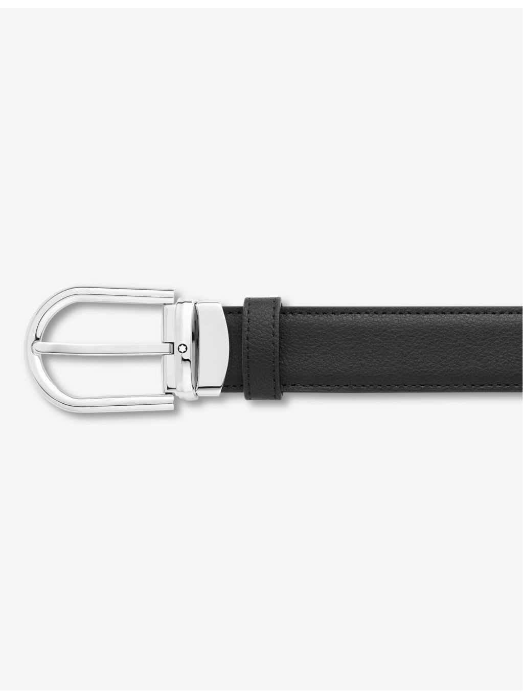Horseshoe-buckle leather belt - 2