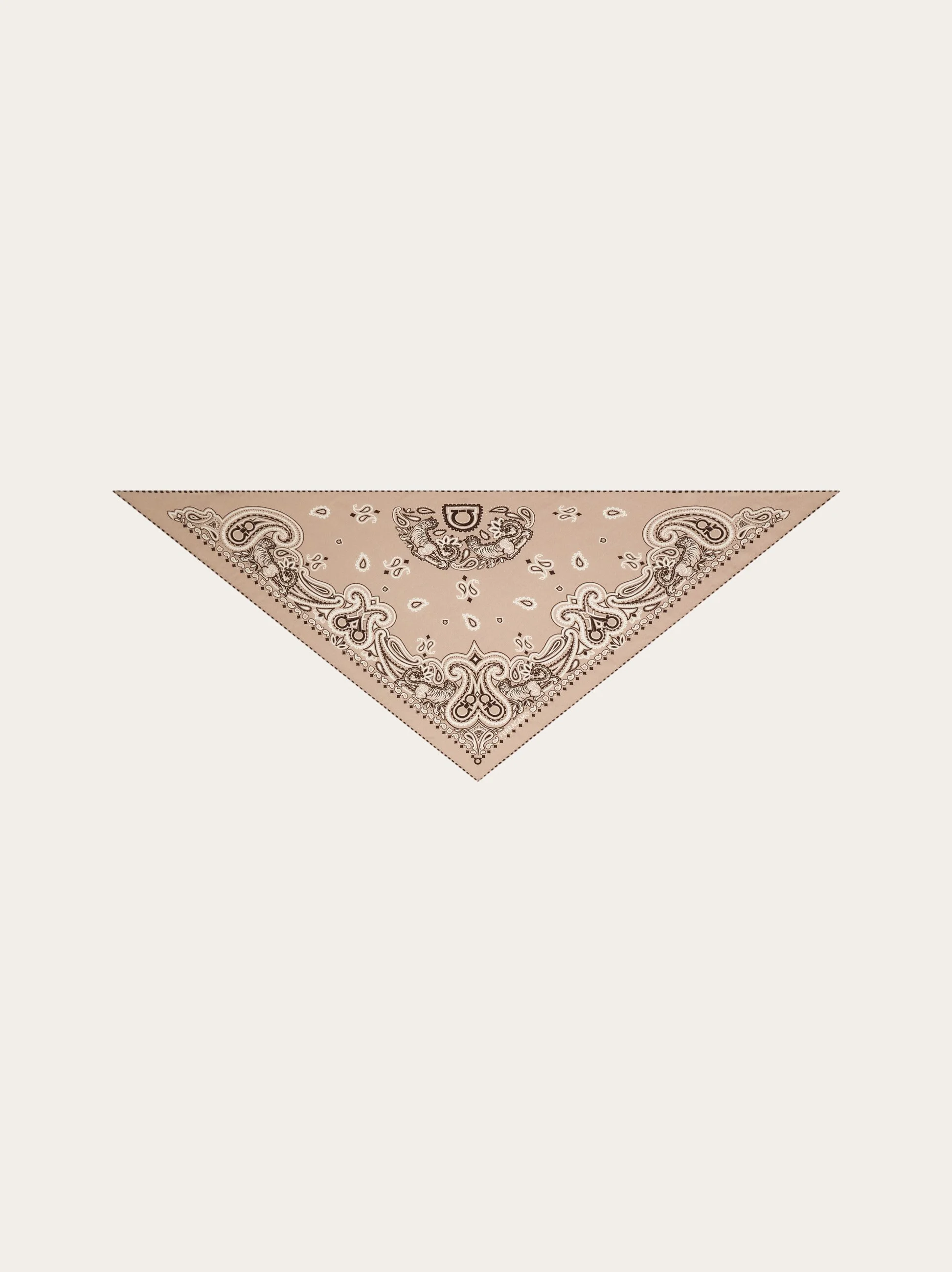 Arabesque print triangle scarf - 1