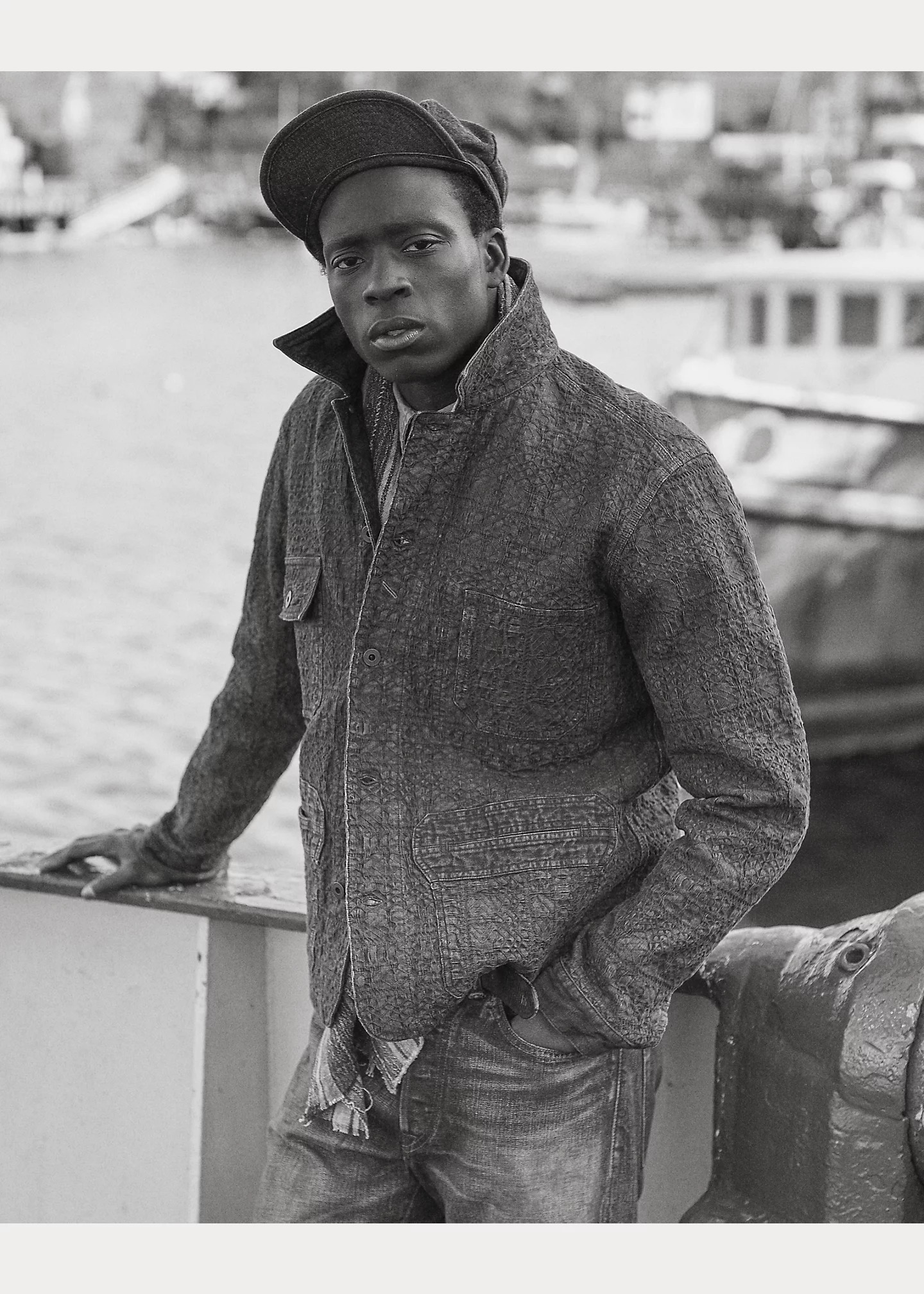 Indigo Jacquard Deck Overshirt - 6