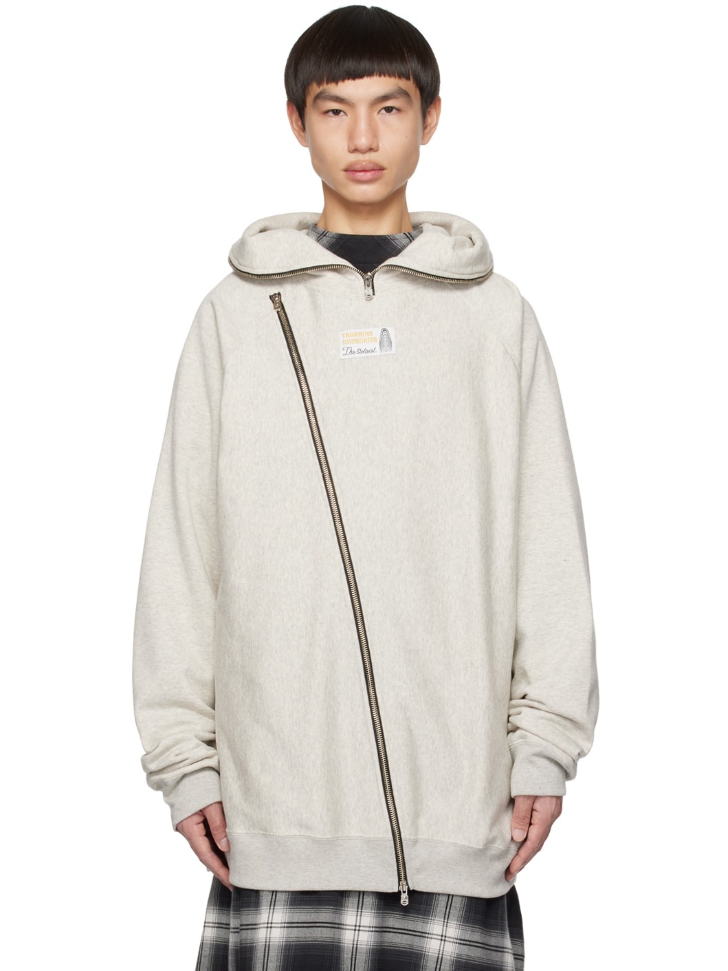 TAKAHIROMIYASHITA TheSoloist. Gray Oversized Hoodie | REVERSIBLE