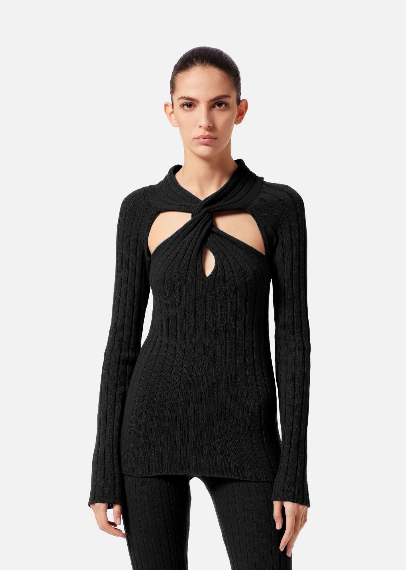 Ribbed Twisted Jumper - 3
