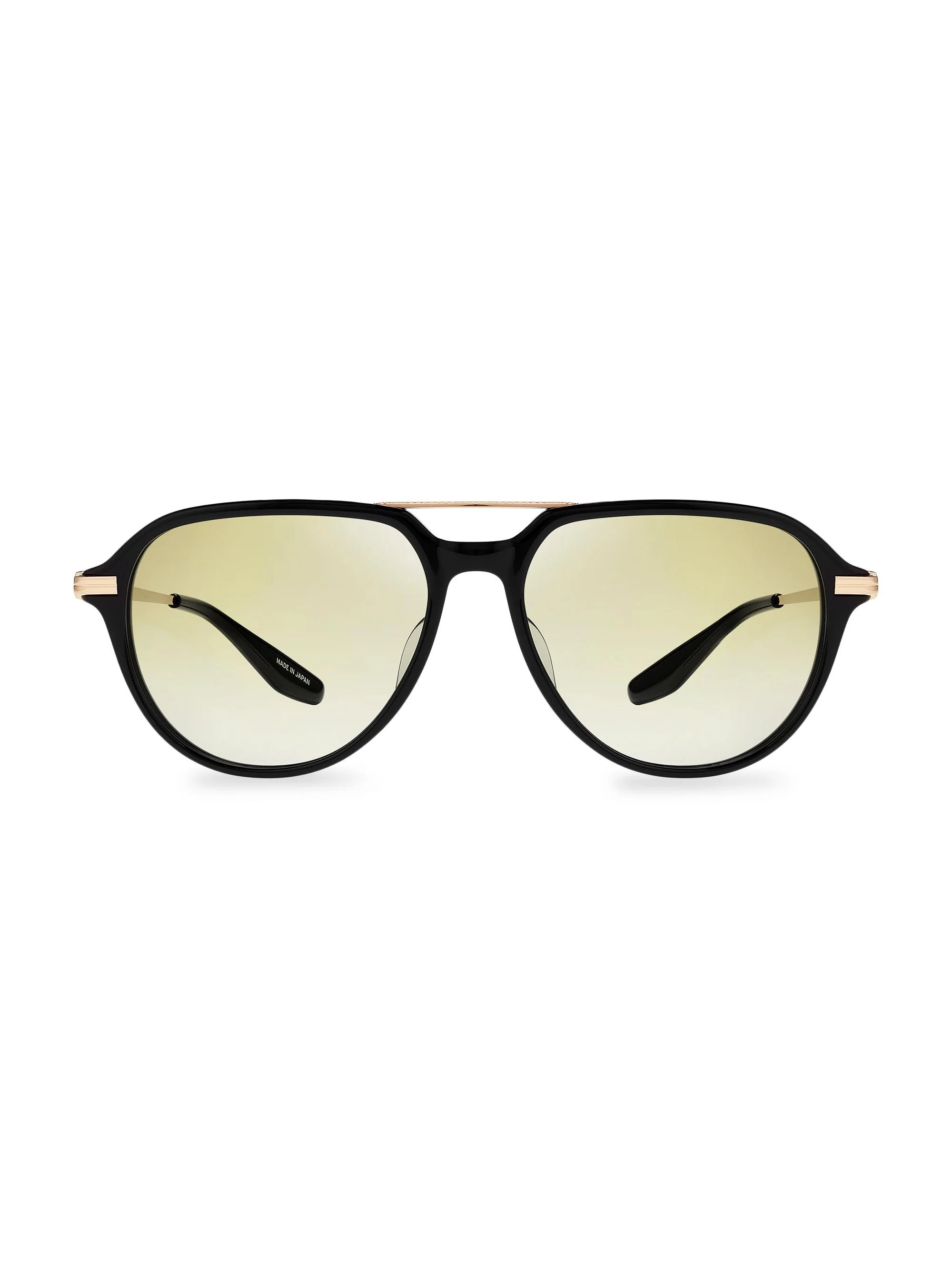 Women's Dunn 55MM Aviator Sunglasses - Pale Green Black - 1
