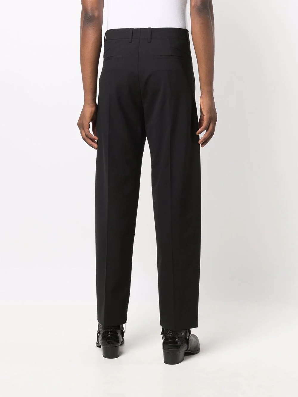 zip detail tailored trousers - 4