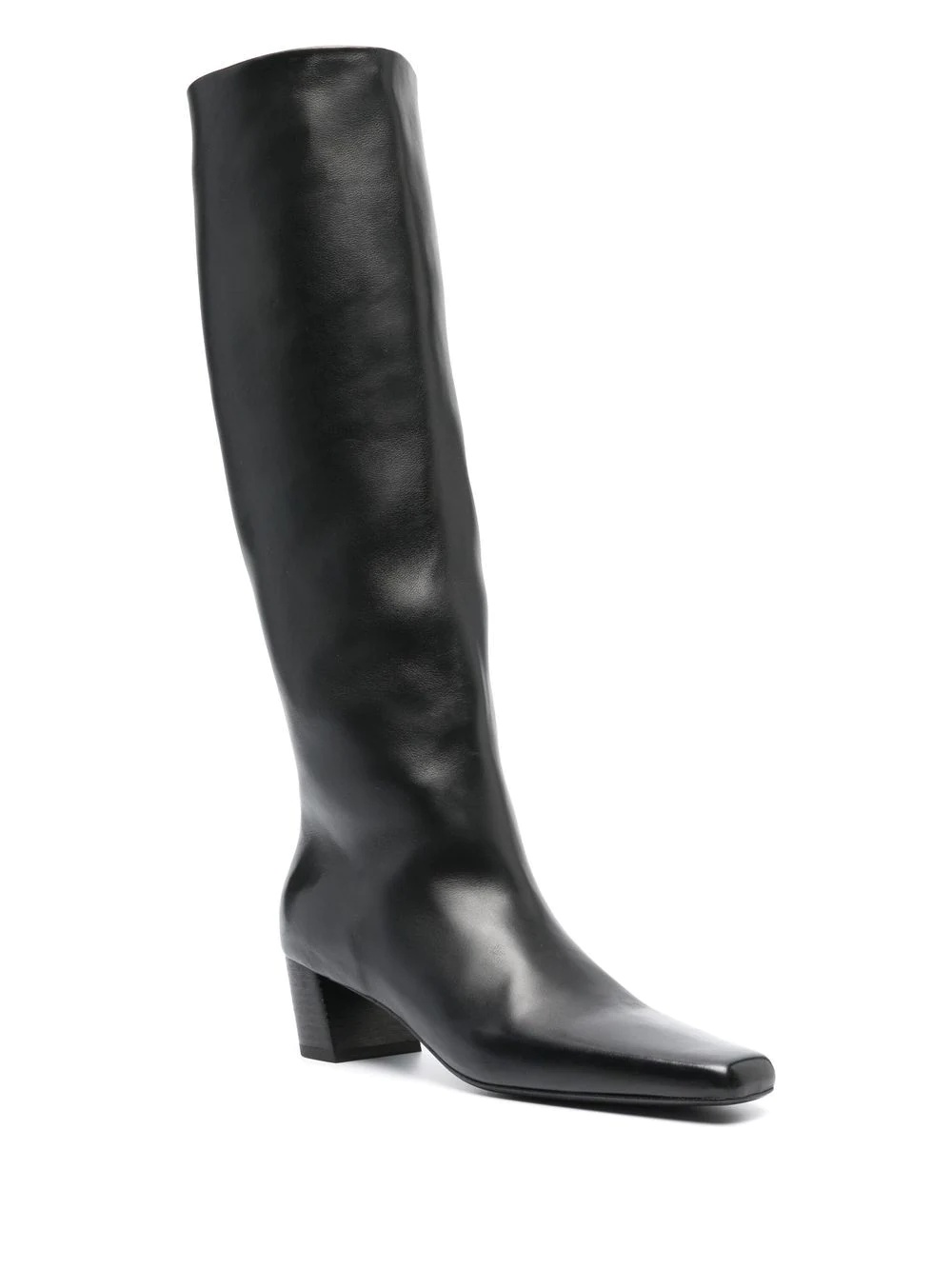 heeled 65mm leather boots - 2
