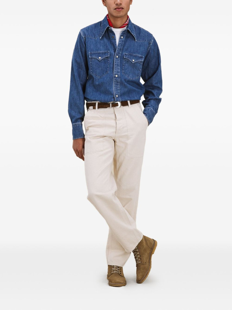 FORTELA Yellowstone denim western shirt outlook