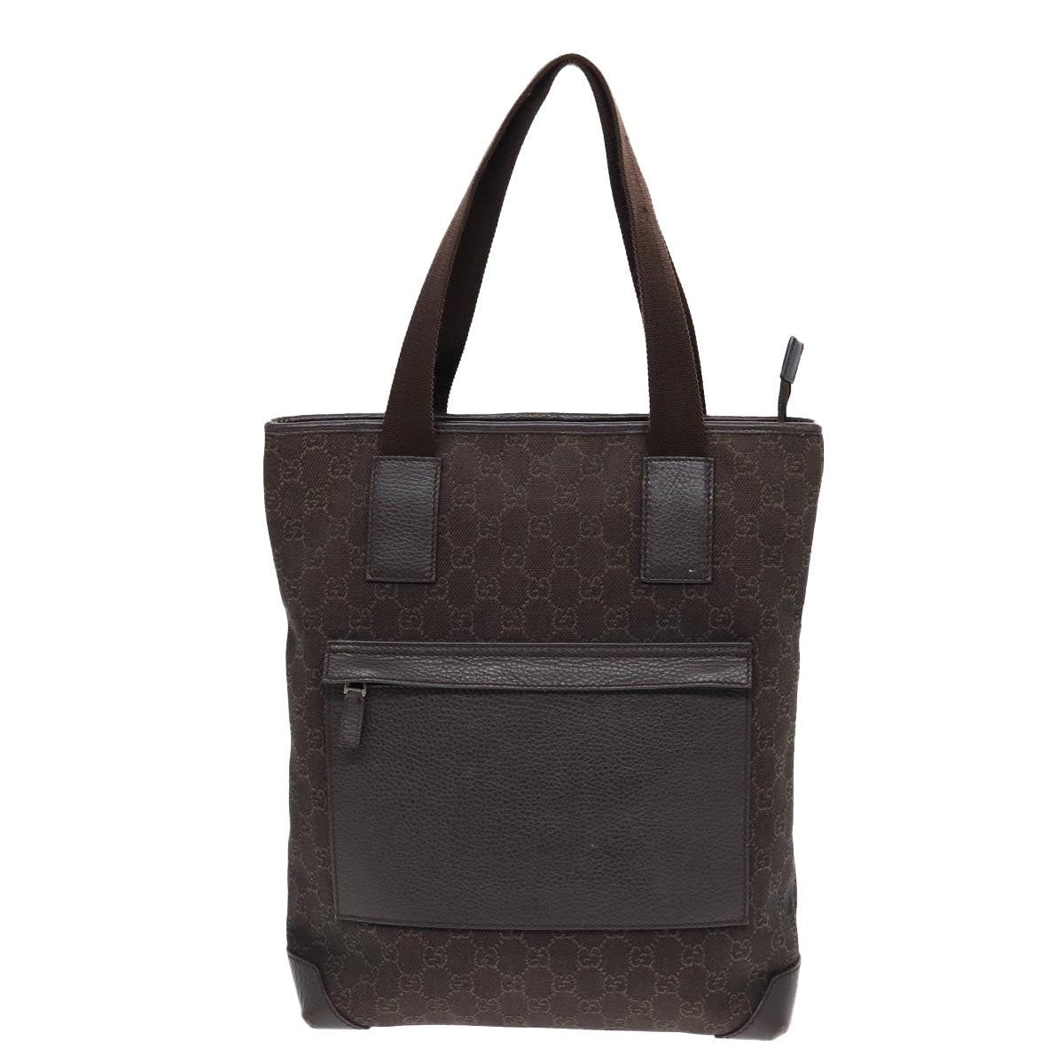 GUCCI GG Canvas Tote Bag Outlet Brown Silver - 2