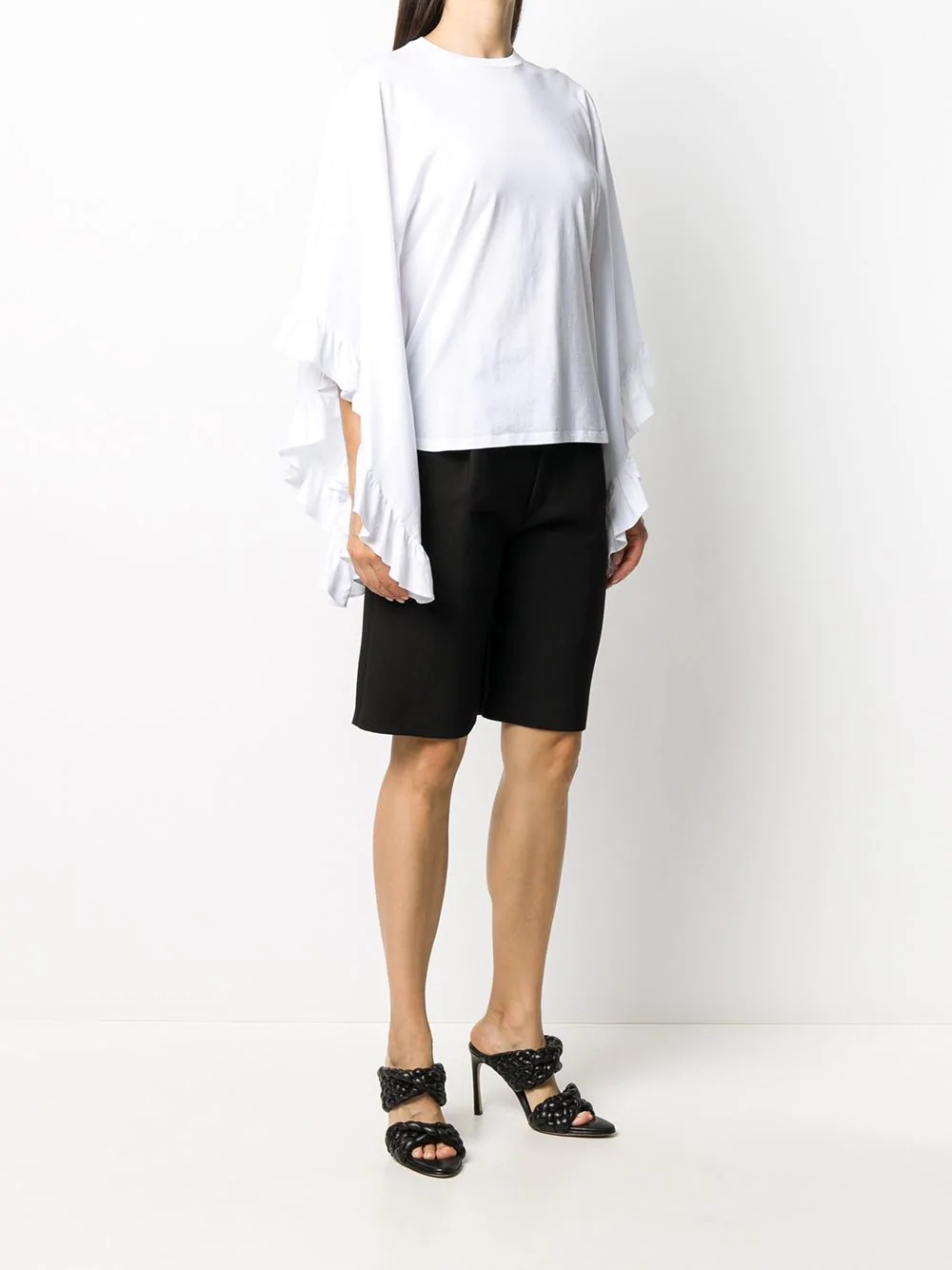 asymmetric flared sleeve top - 3