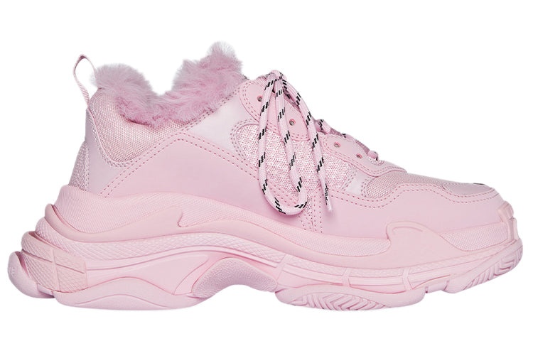(WMNS) Balenciaga Triple S Sneaker Fake Fur 'Pink' 668562W3CQ55000 - 2