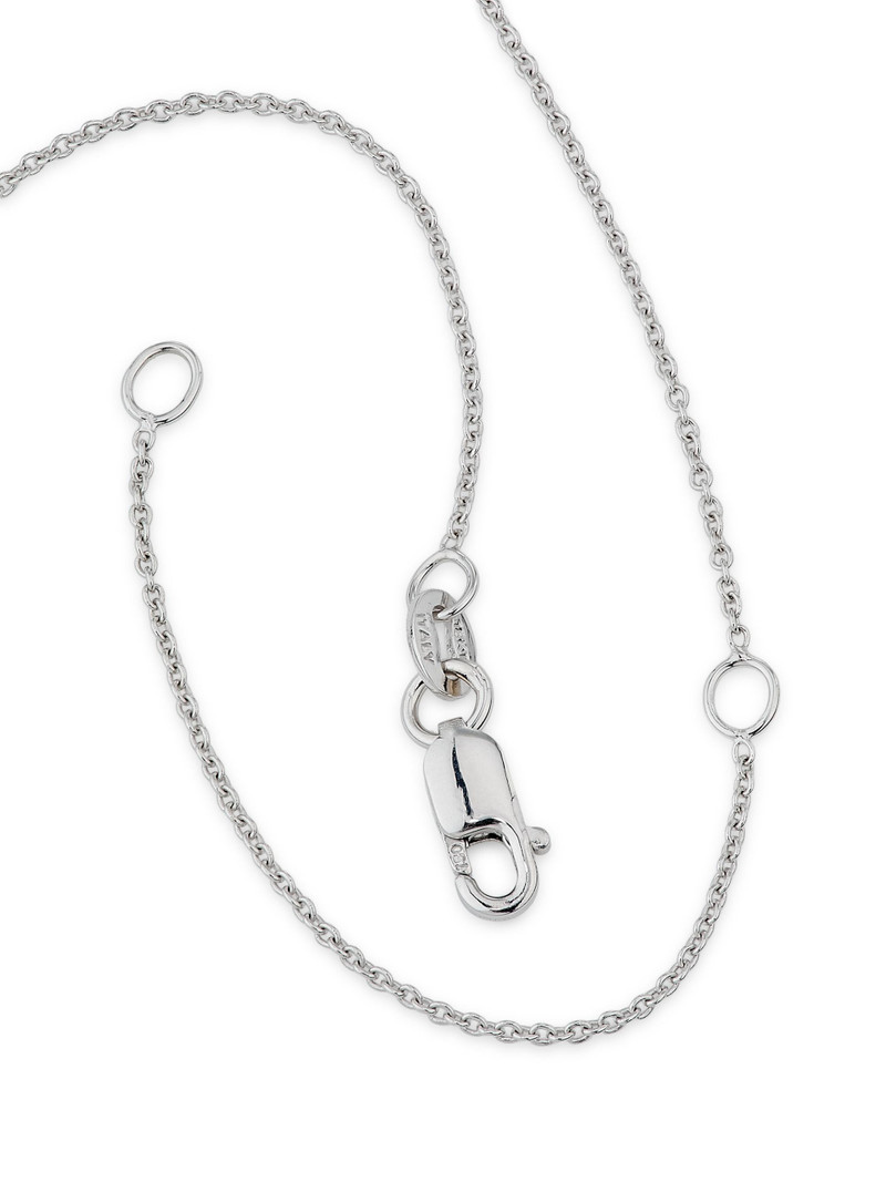 Women's Tiny Treasures Two-Tone 18K Gold & 0.48 TCW Diamond Football Pendant Necklace - White Gold 3