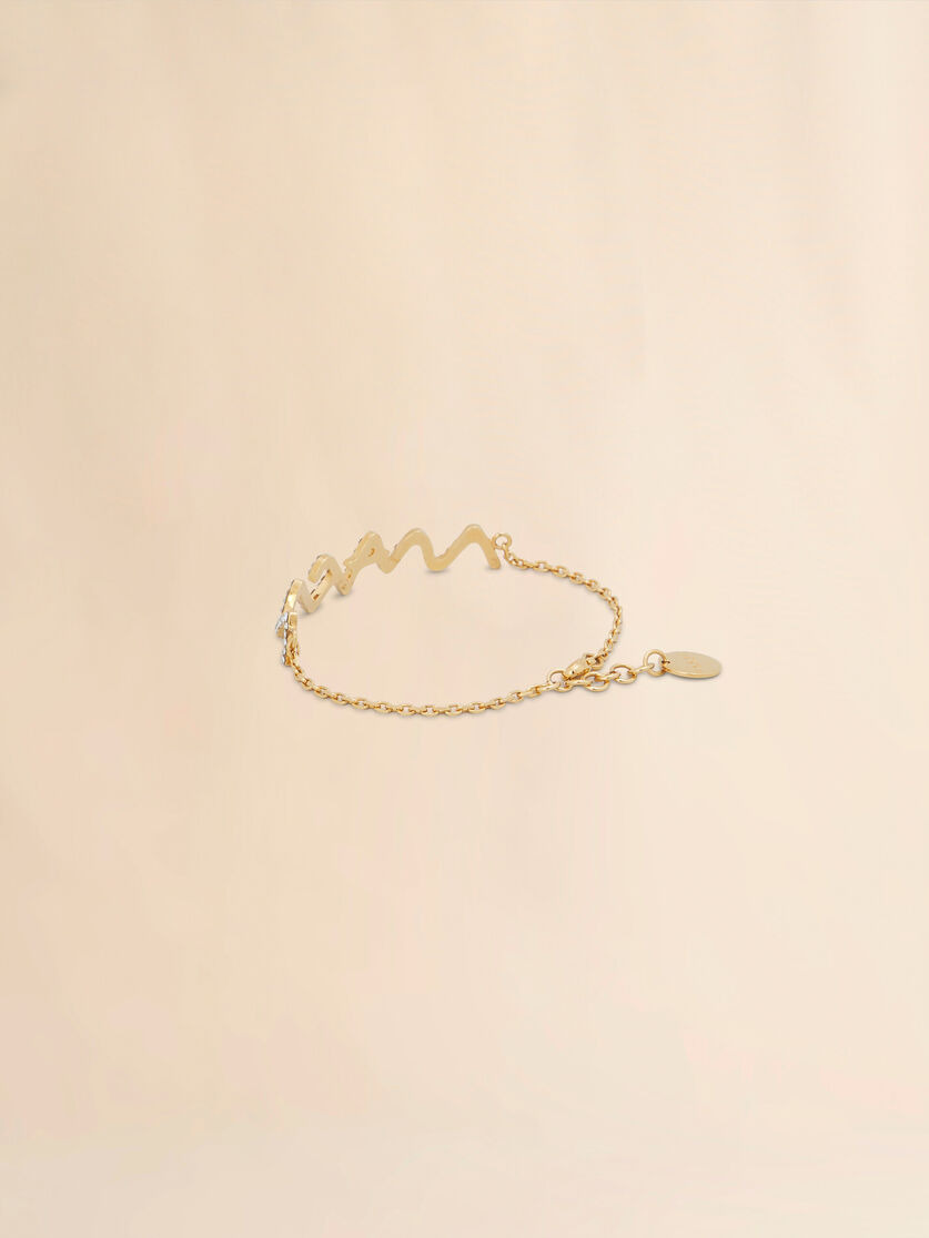 CHAIN BRACELET WITH MARNI SYMBOL AND RHINESTONE PAVÉ - 2