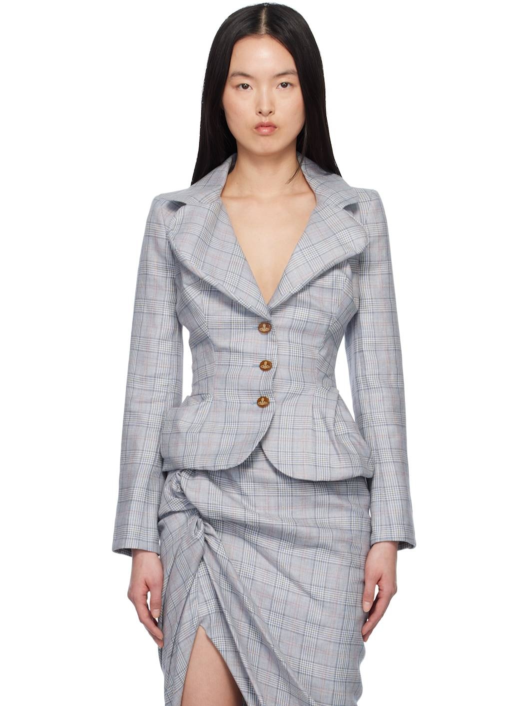 Gray Drunken Blazer - 1