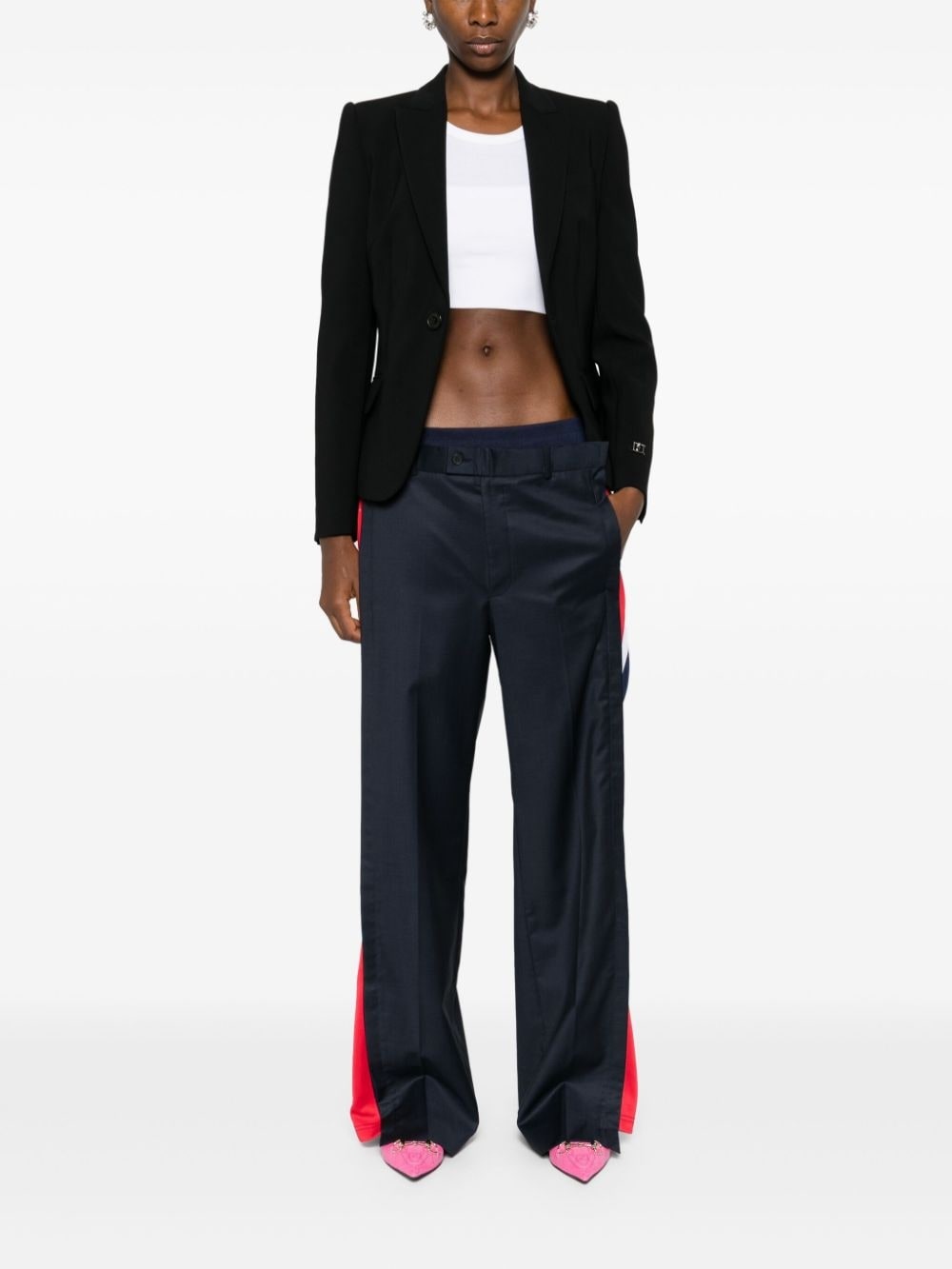 logo-plaque single-breasted blazer - 2