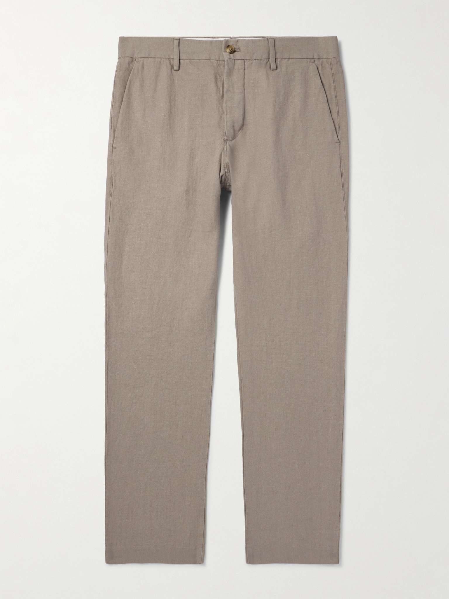 Theo 1454 Tapered Linen Trousers - 1