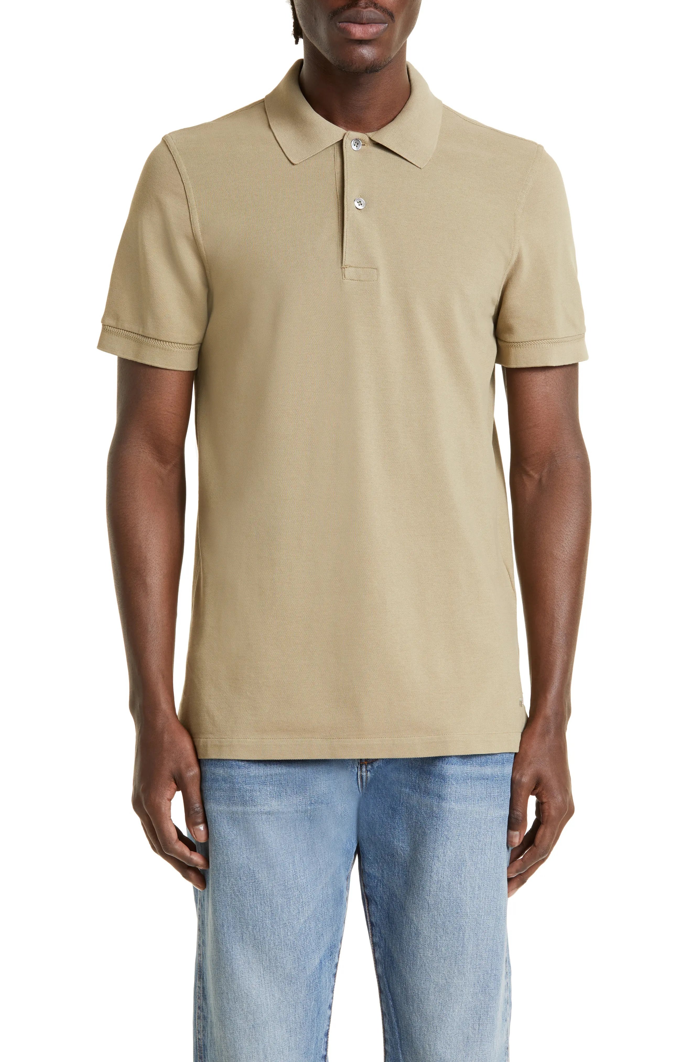 Short Sleeve Cotton Piqué Polo - 1