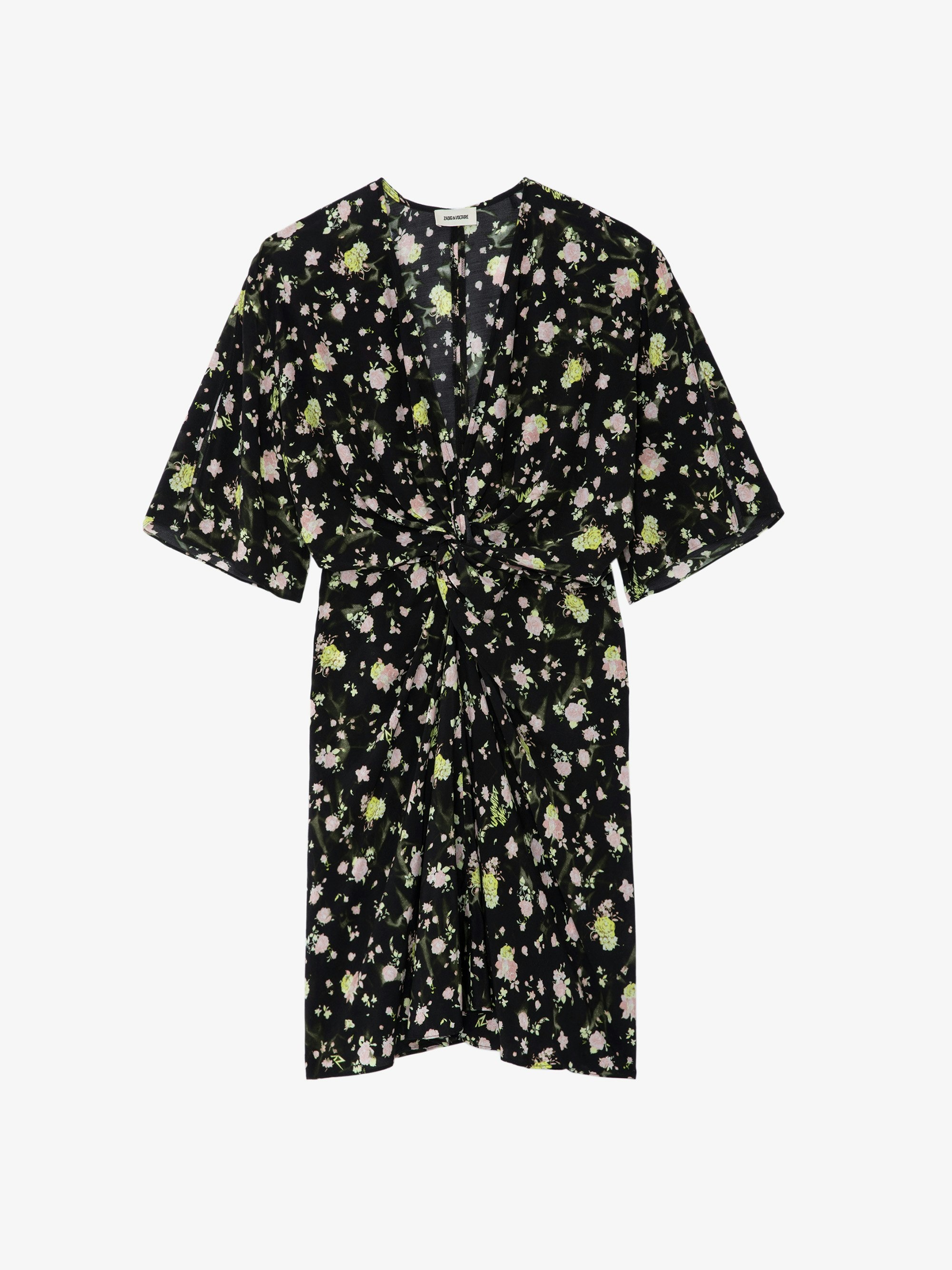 Rozom Soft Crinkle Roses Dress - 1