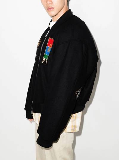 Rhude embroidered crest bomber jacket outlook