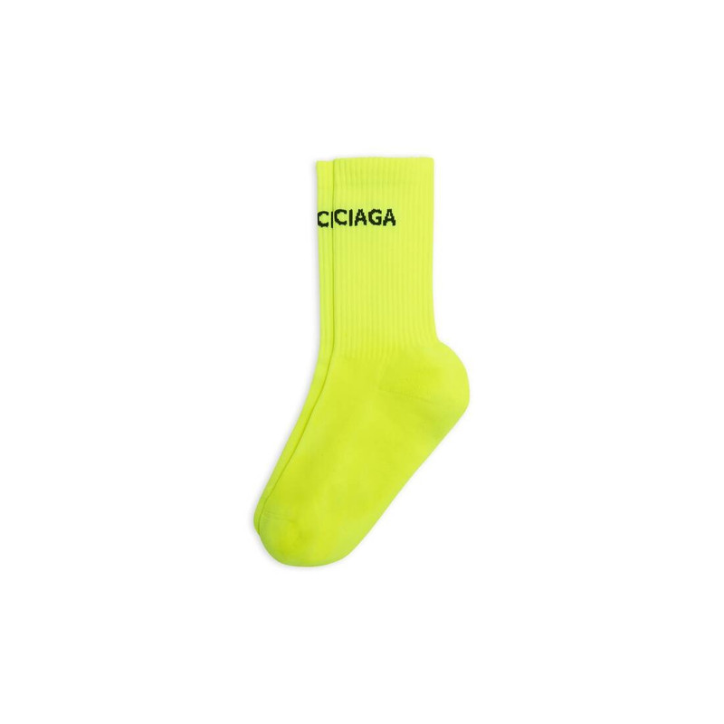 BALENCIAGA Men's Balenciaga Socks in Yellow Fluo/silver outlook
