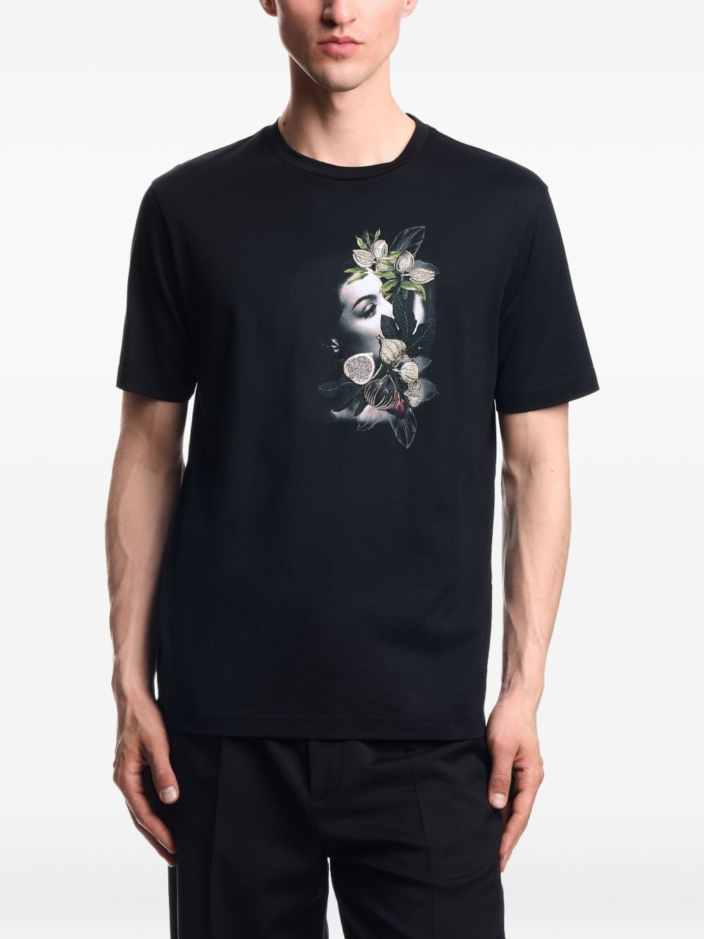 floral-print portrait T-shirt - 3