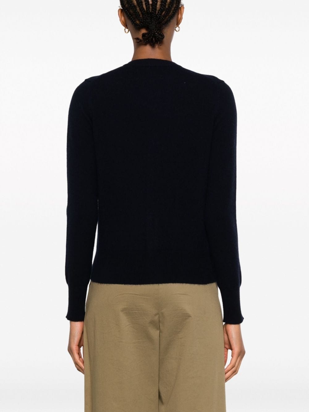 round-neck cashmere cardigan - 4