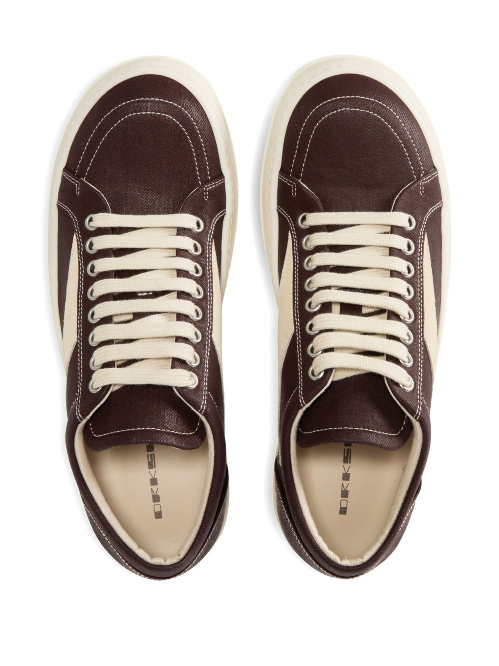 panelled lace-up sneakers - 3