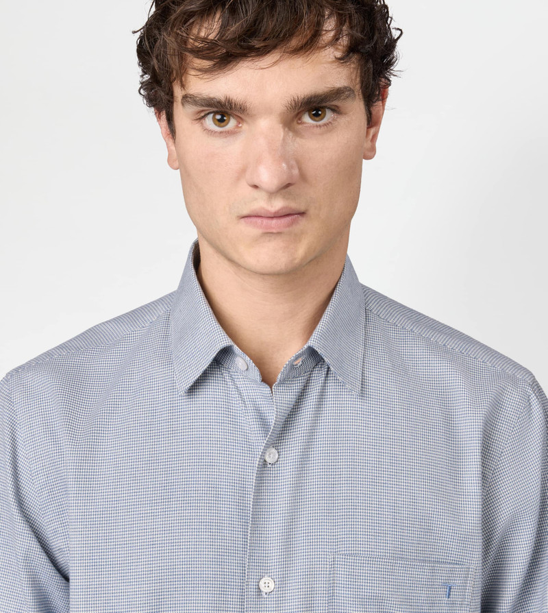 SHIRT IN COTTON - BLUE, WHITE 5