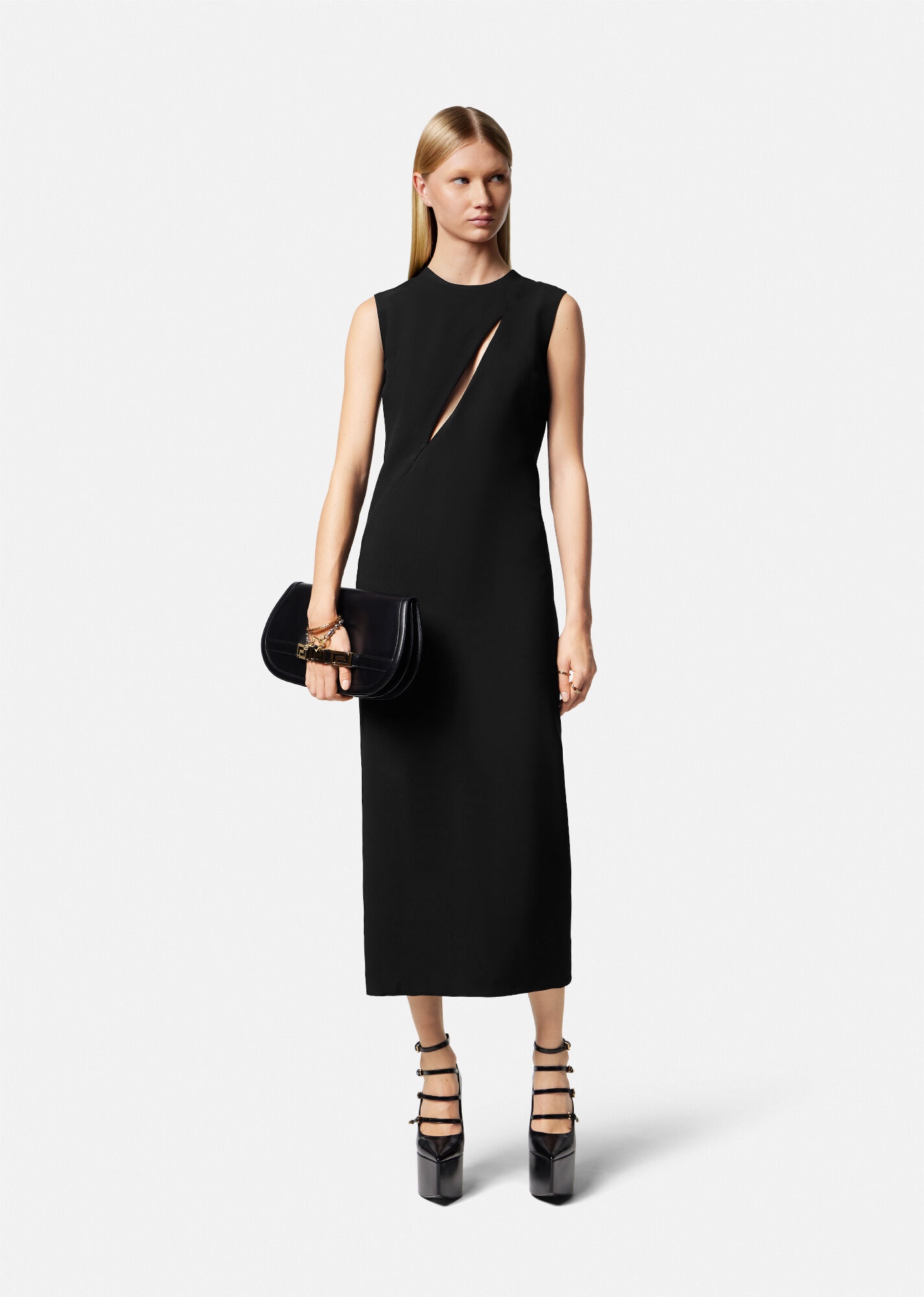 Slashed Midi Sleeveless Dress - 2