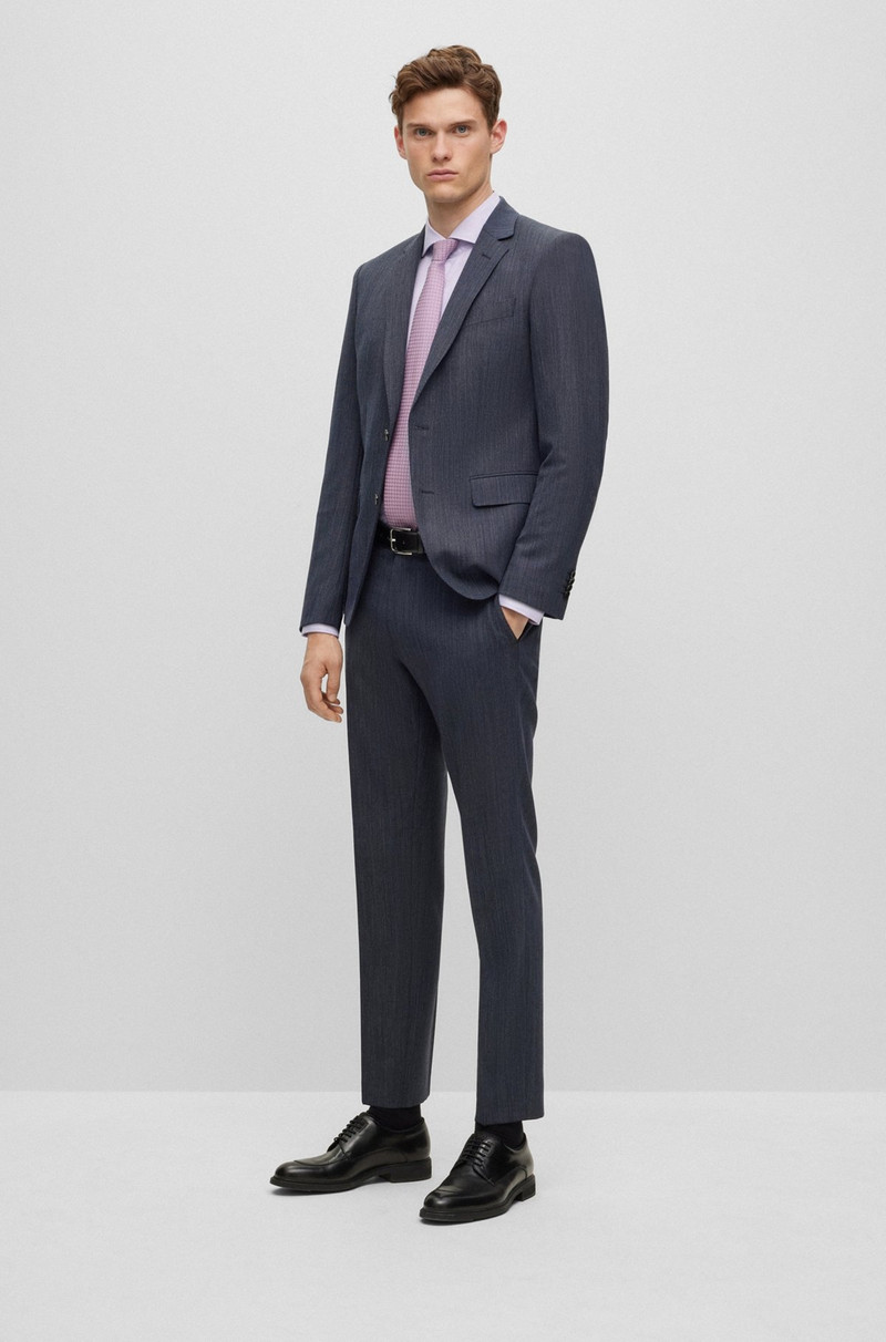 SLIM-FIT SUIT IN A MICRO-PATTERNED WOOL BLEND 1