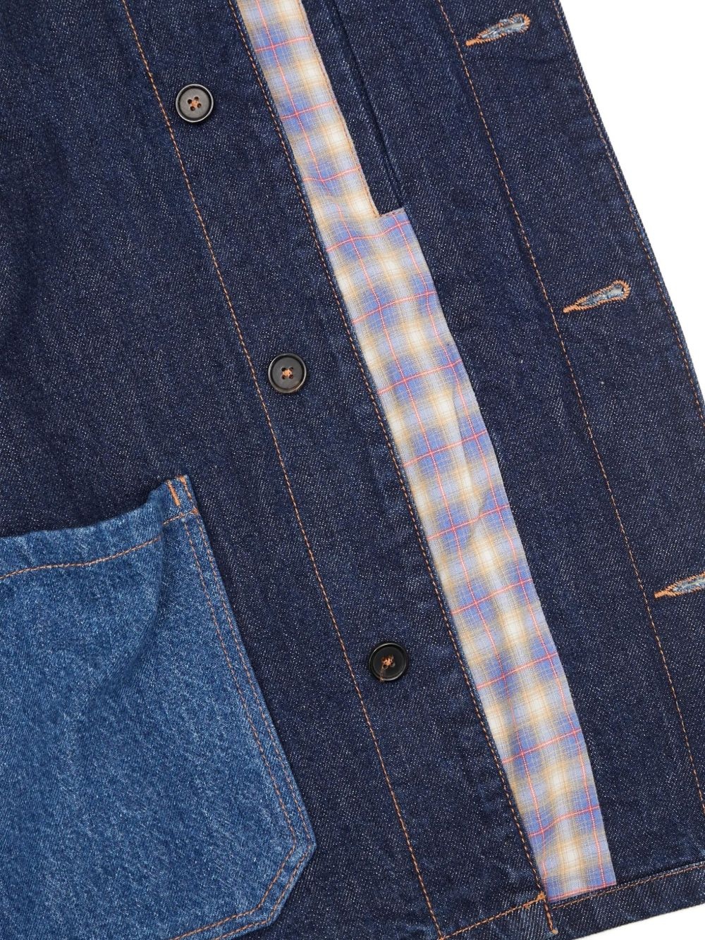 contrast-pocket denim jacket - 5