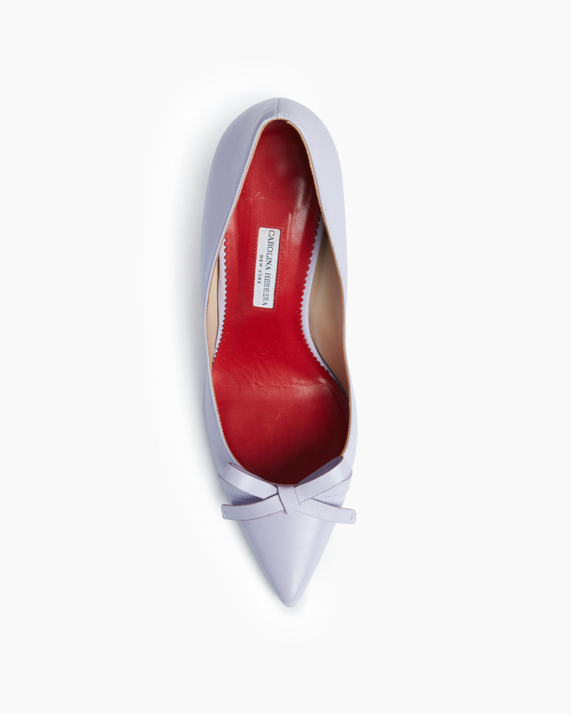CAROLINA HERRERA Leather Pump with Bow outlook