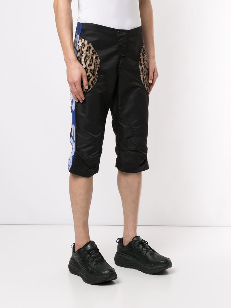 animal print effect cargo shorts 3