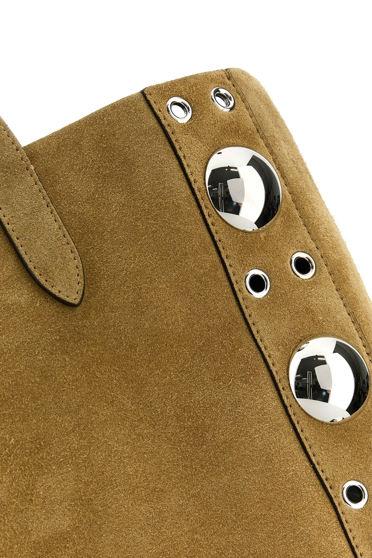 Beige suede Nellcôte shopping bag - 4