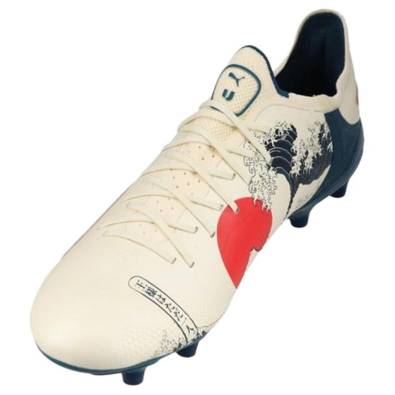 PUMA x Unisport King Ultimate FG 'Cream White Red' 108135-01 4