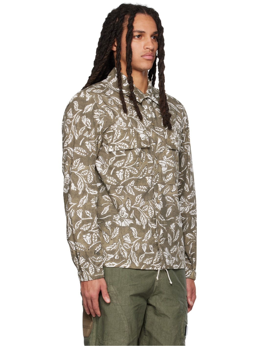 Khaki Floral Shirt - 2