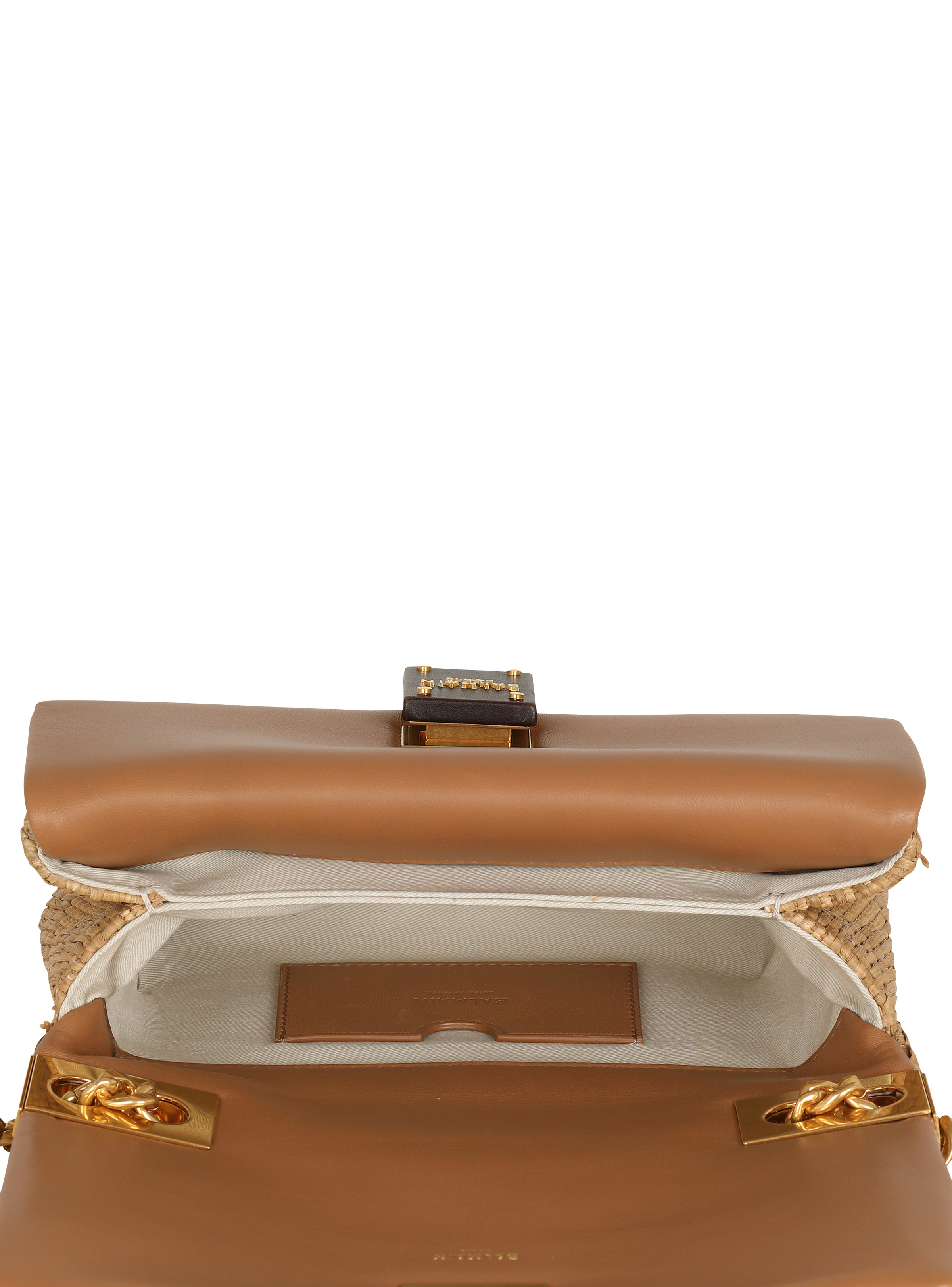 1945 Soft small bag in leather and raffia - 5