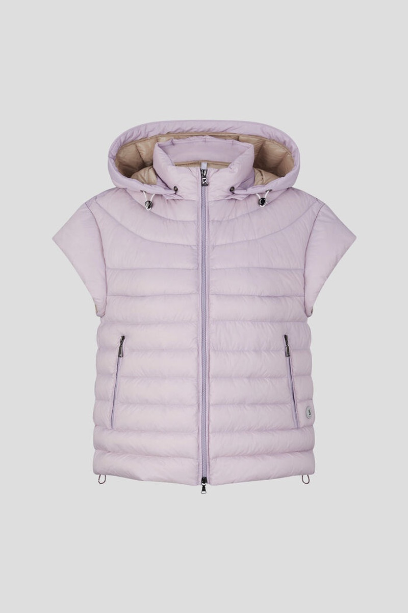 Betty Lightweight down gilet in Lilac 1