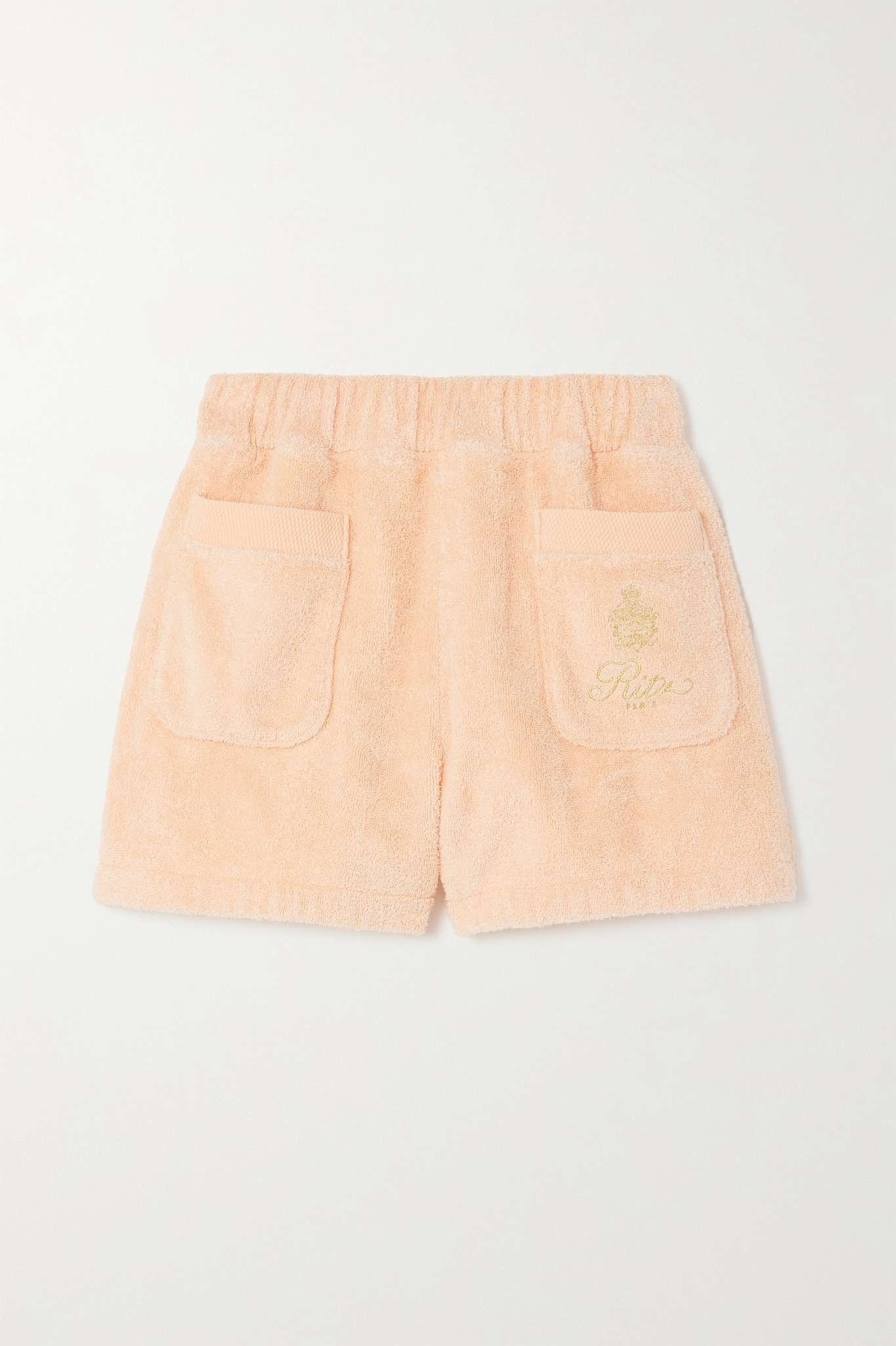 + Ritz Paris embroidered cotton-terry shorts - 1