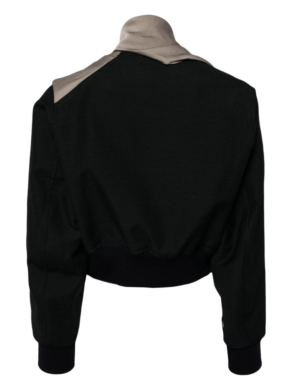 scarf detail cropped jacket - 2
