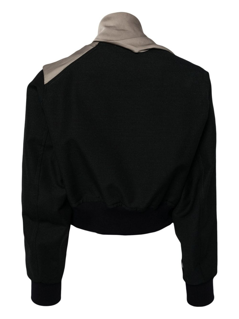 Kolor scarf detail cropped jacket outlook