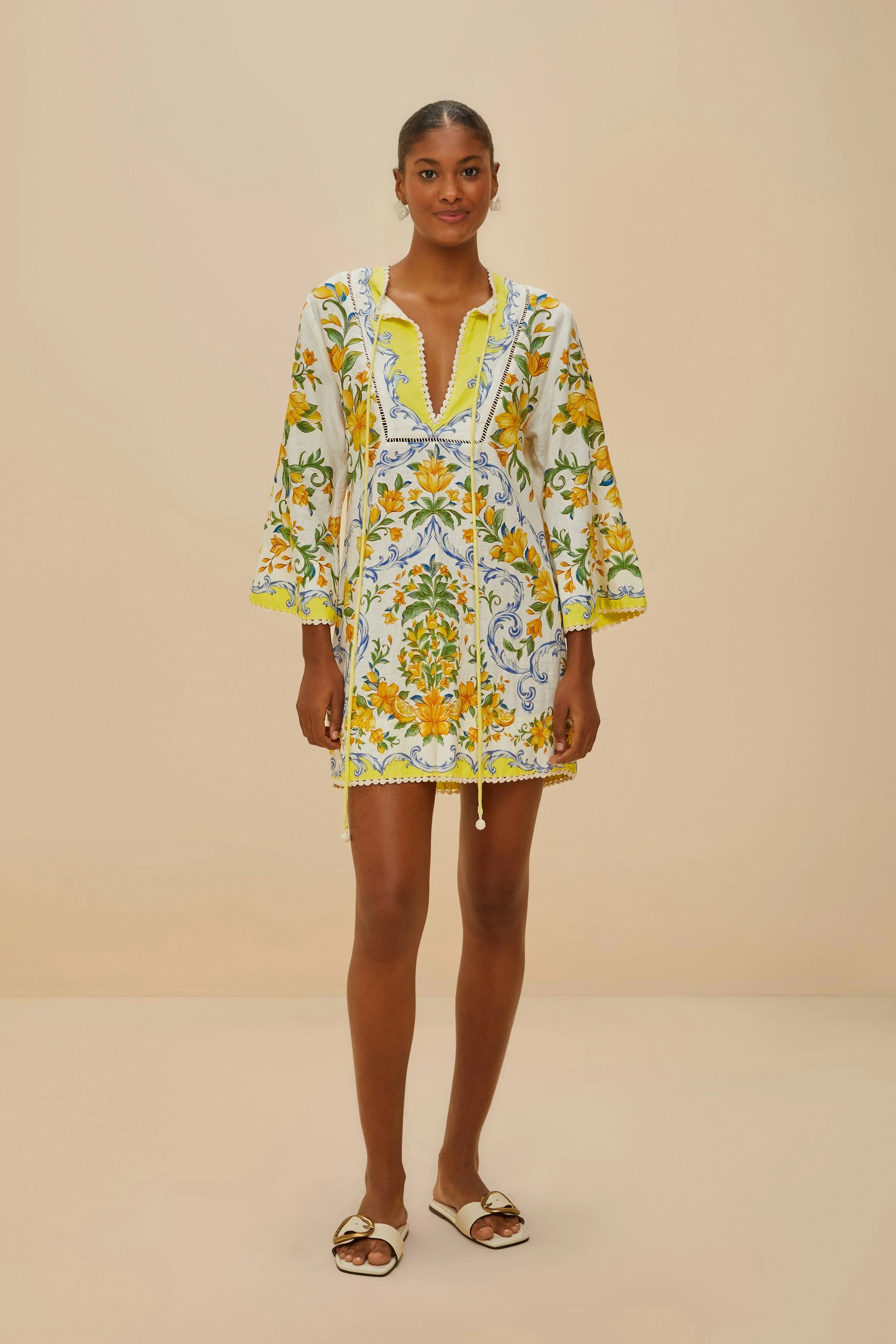 Off-White Sicily Lenzing™ Ecovero™ Euroflax™ Mini Dress - 1